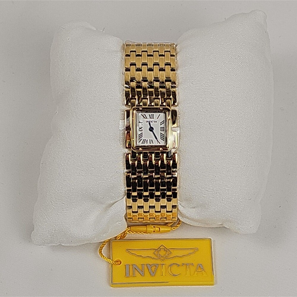 Invicta Mayamar Women's Gold Tone Quartz Watch 49477 White Dial 21mm